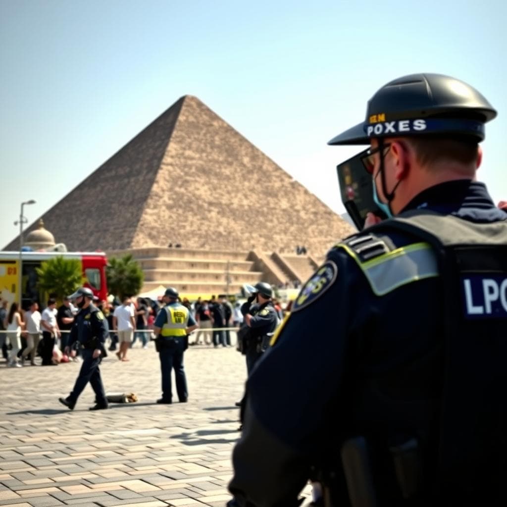 테오티후아칸 피라미드 촬영 사건: 범인 소지품에 미국 대량 살상 사건 관련 자료 발견