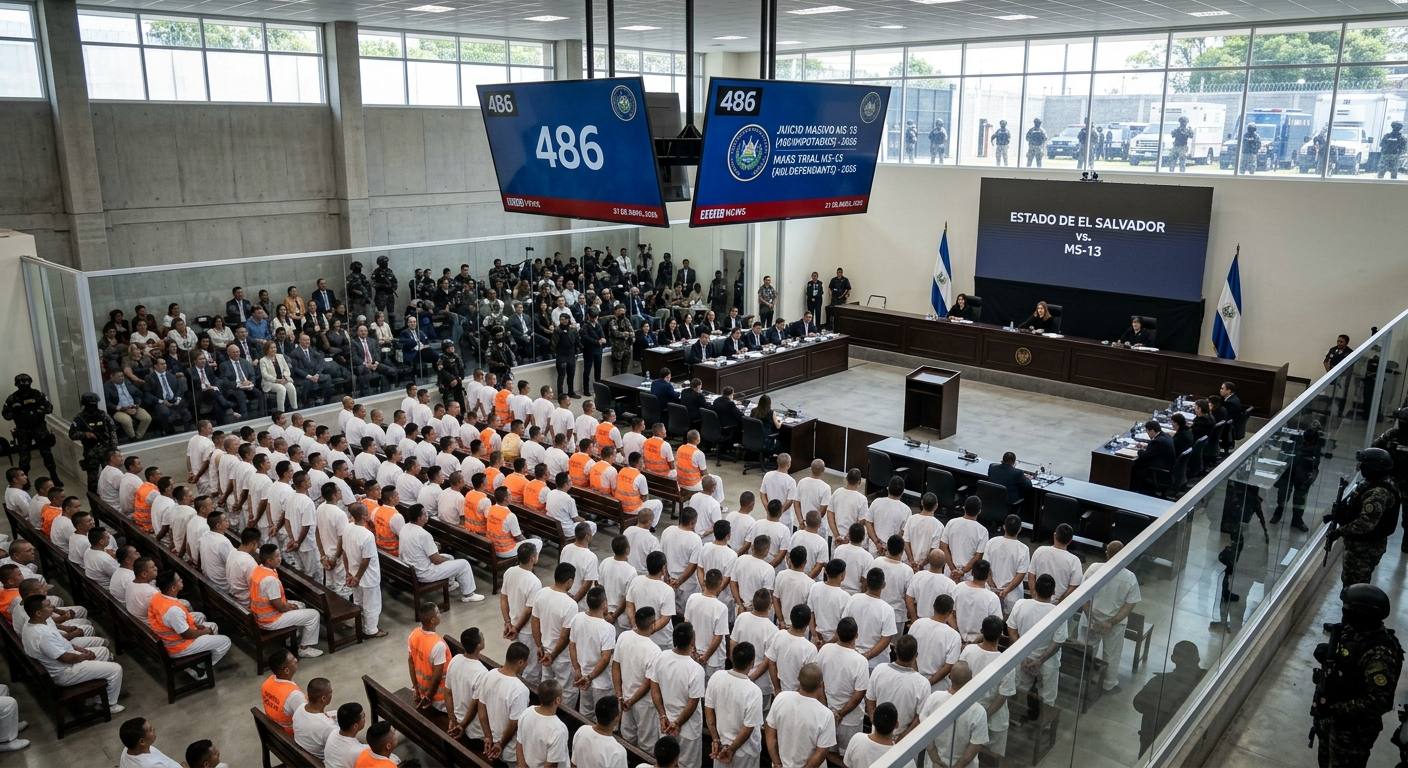엘살바도르에서 MS-13 갱단 486명 대규모 재판 시작